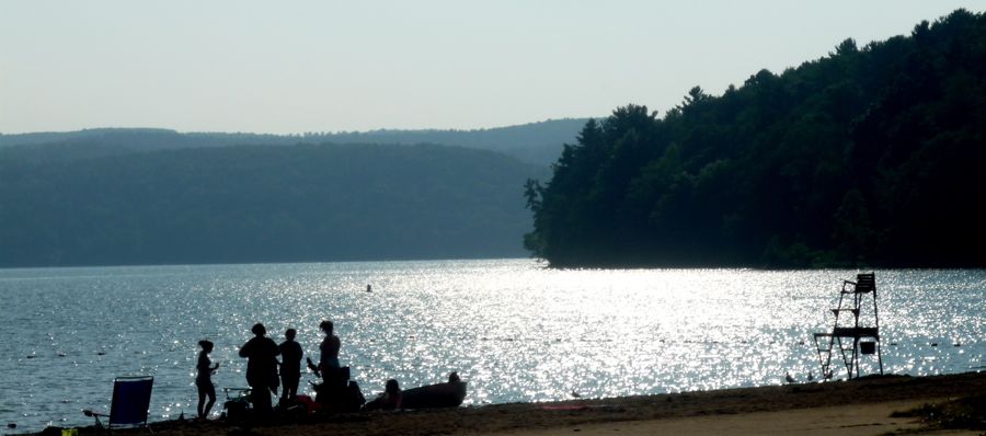 Summer at Glimmerglass Beach, Cooperstown NY